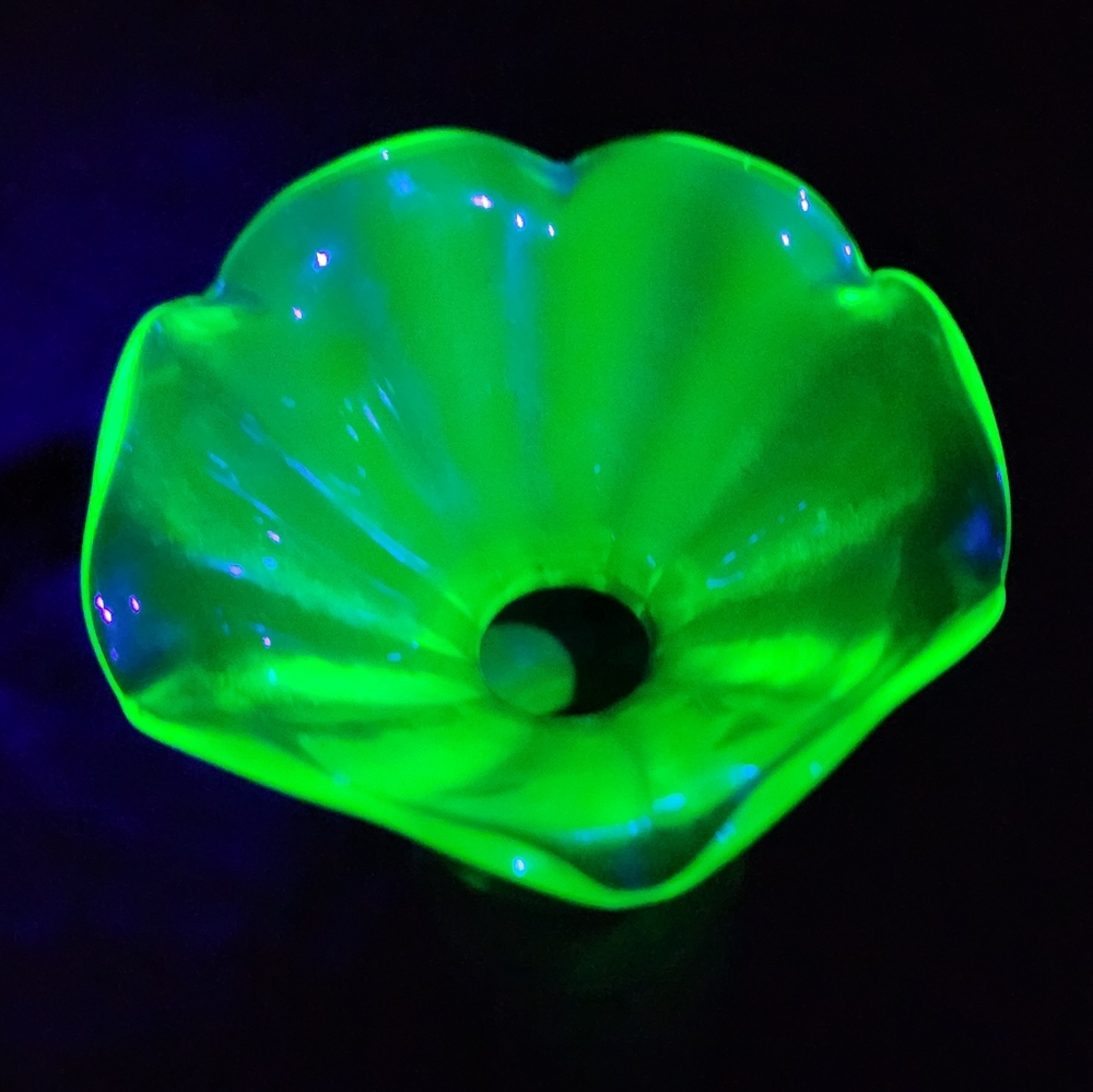 Uranium Glass Vase! MAKE AN OFFER! RARE! STUNNING!